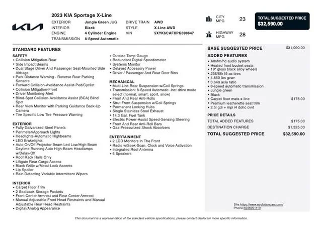 Used 2023 Green Kia X-Line image 4
