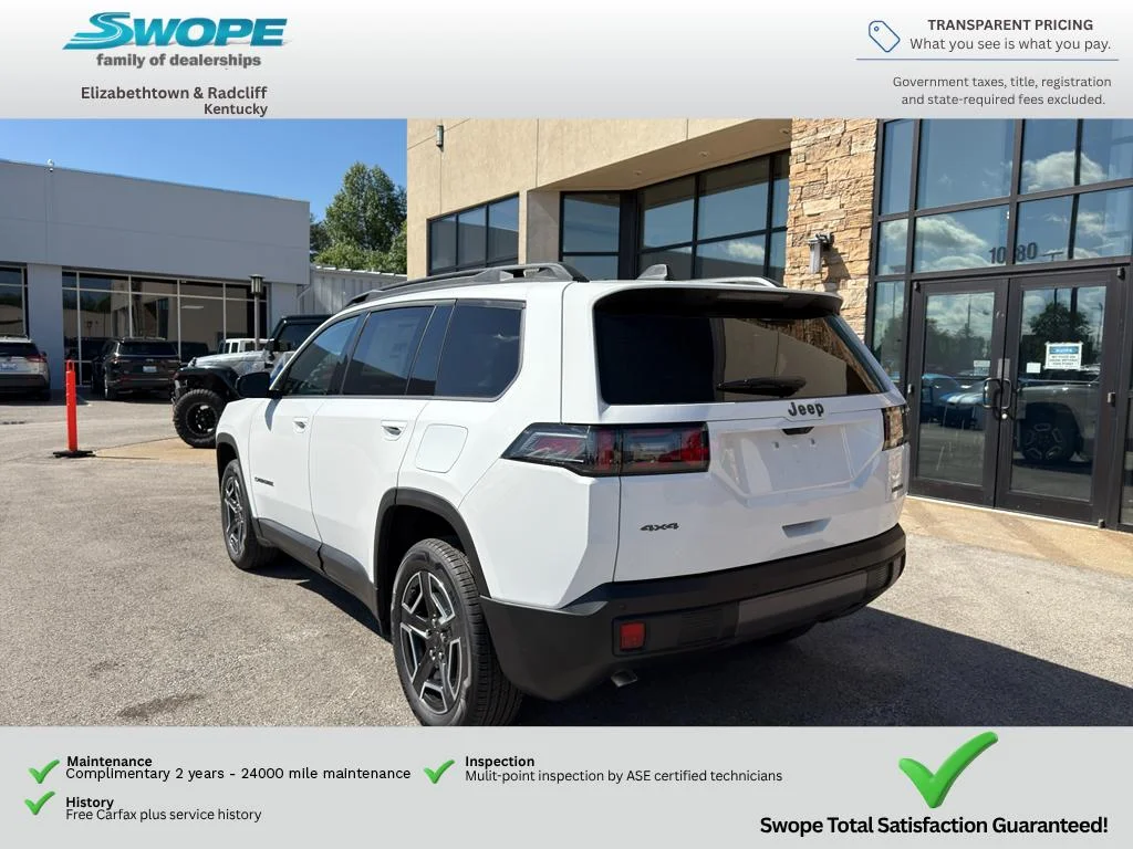 New 2026 Bright White Clear-Coat Exterior Paint Jeep Laredo image 3