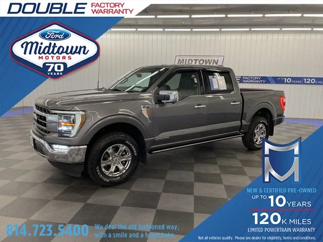 Used 2022 Carbonized Gray Metallic Ford Lariat Hybrid image 1