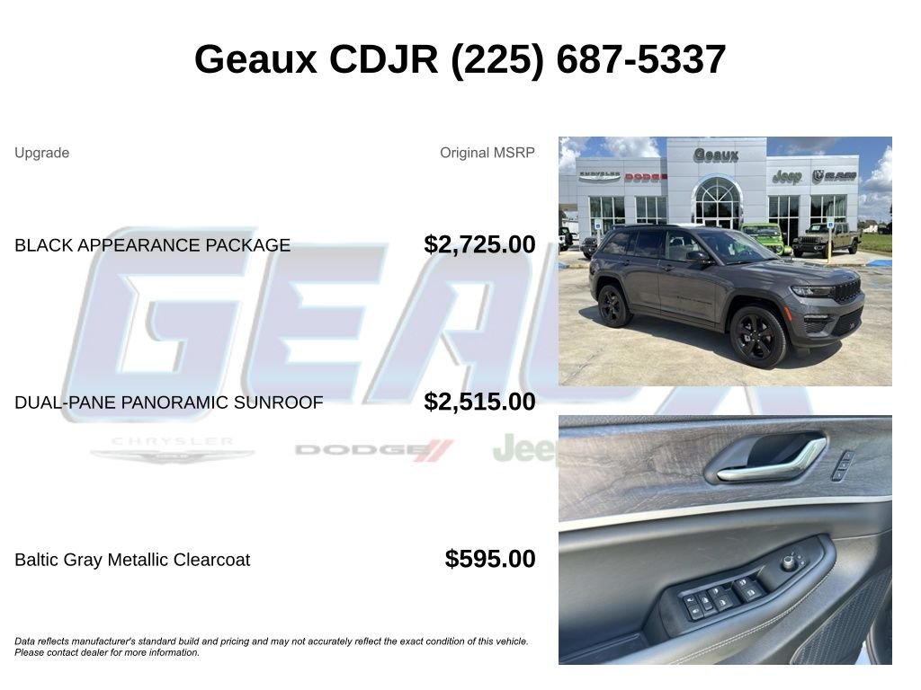 New 2025 Baltic Gray Metallic Clear-Coat Exterior Paint Jeep Limited image 5