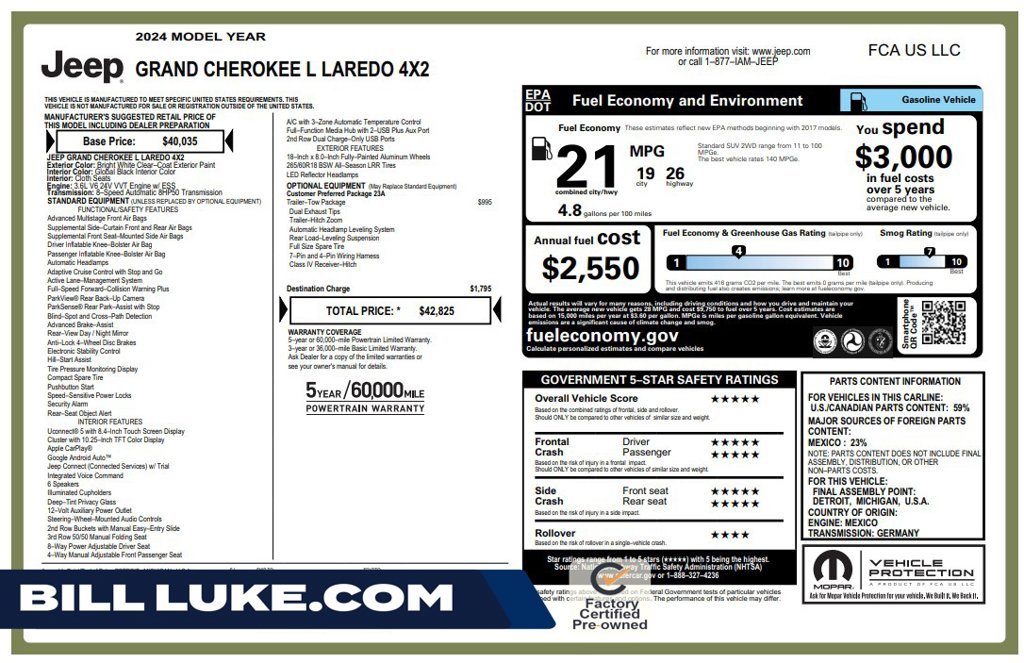Used 2024 White Jeep Laredo image 1