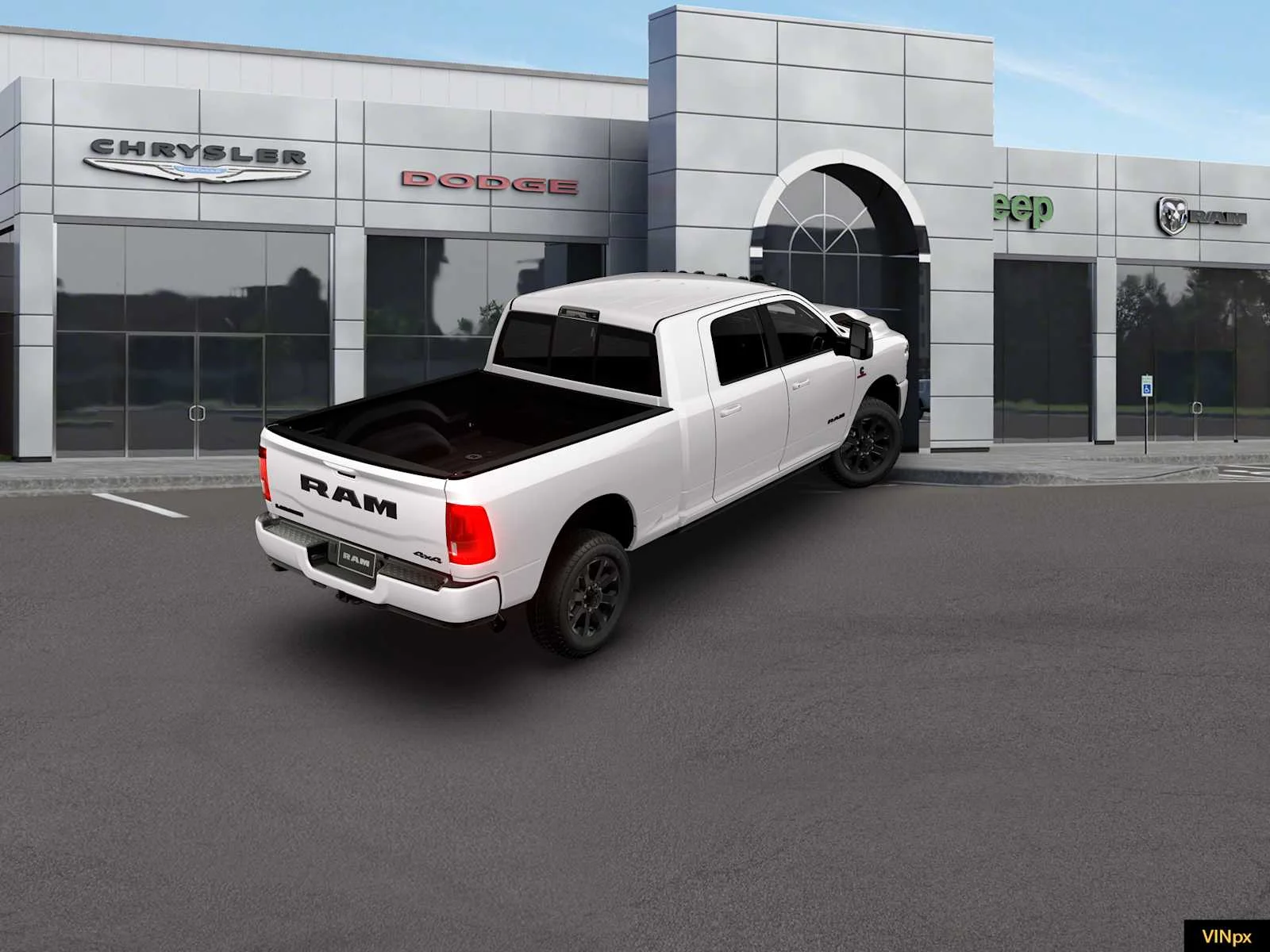 New 2026 Bright White Clear-Coat Exterior Paint RAM Laramie image 6