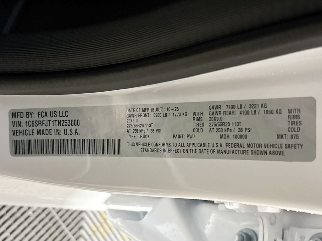 New 2026 Bright White Clear-Coat Exterior Paint RAM Laramie image 25