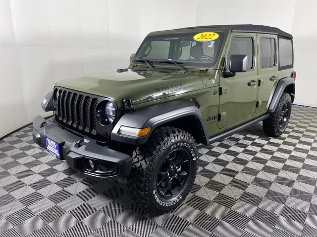 Used 2022 Green Jeep Unlimited Willys image 9