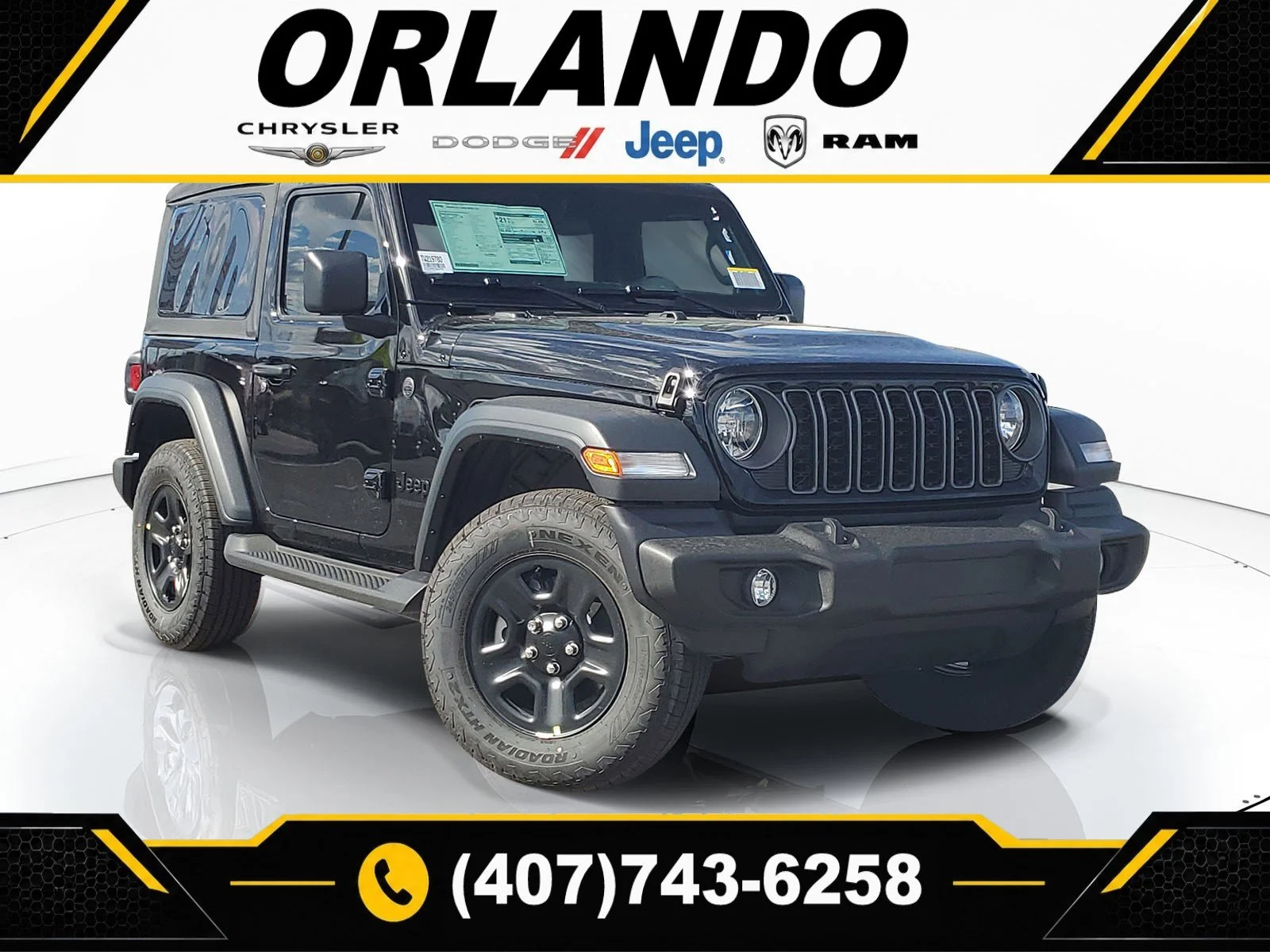 New 2026 Black Clearcoat Jeep Sport image 1