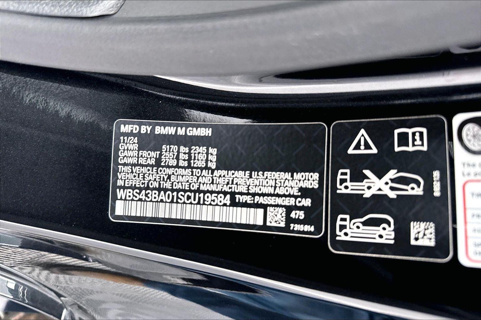 Certified Used 2025 Black Sapphire Metallic BMW Competition xDrive image 16