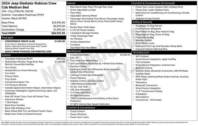 Used 2024 Tuscadero Pearlcoat Jeep Rubicon image 40