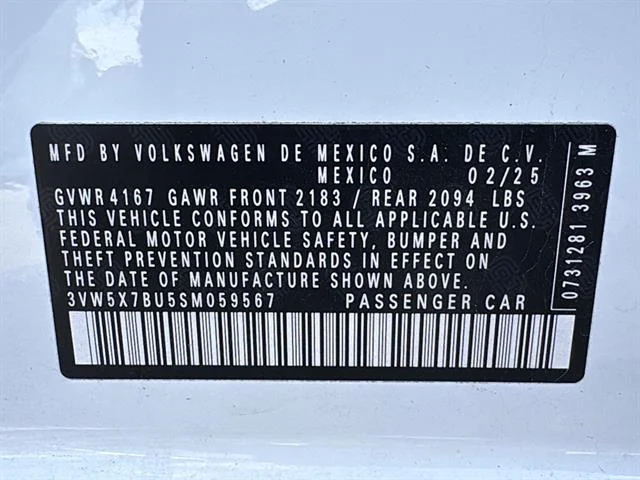 Used 2025 Pure White Volkswagen S image 28