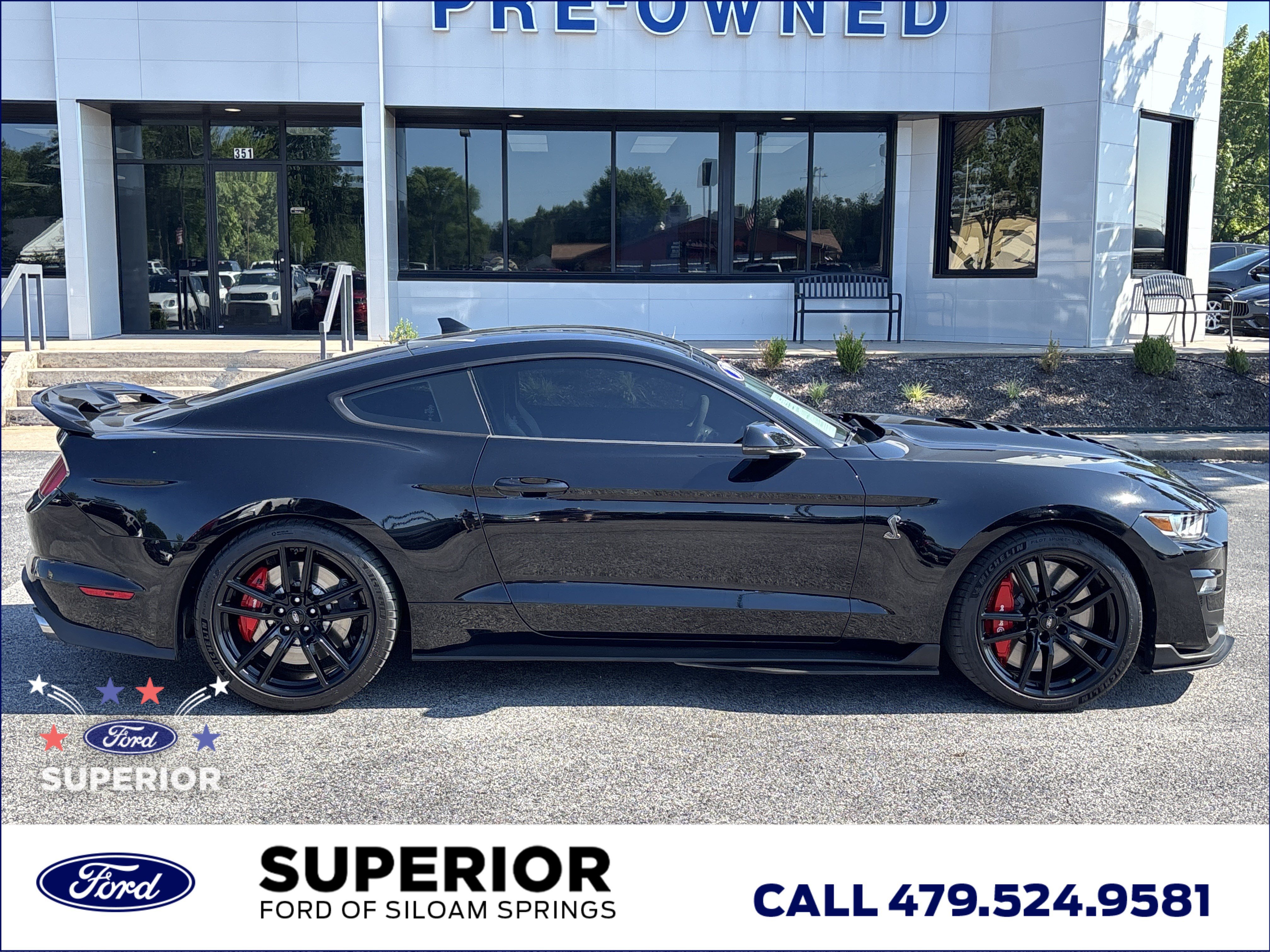 Used 2020 Shadow Black Ford Shelby GT500 Fastback image 2