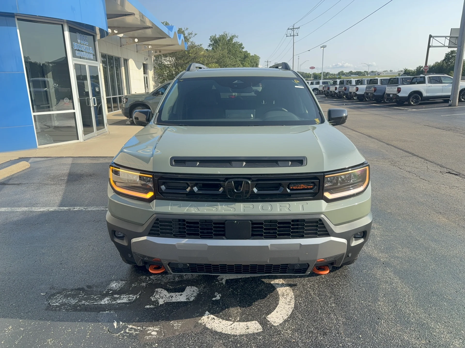 New 2026 Ash Green Metallic Honda TrailSport Elite Blackout image 2