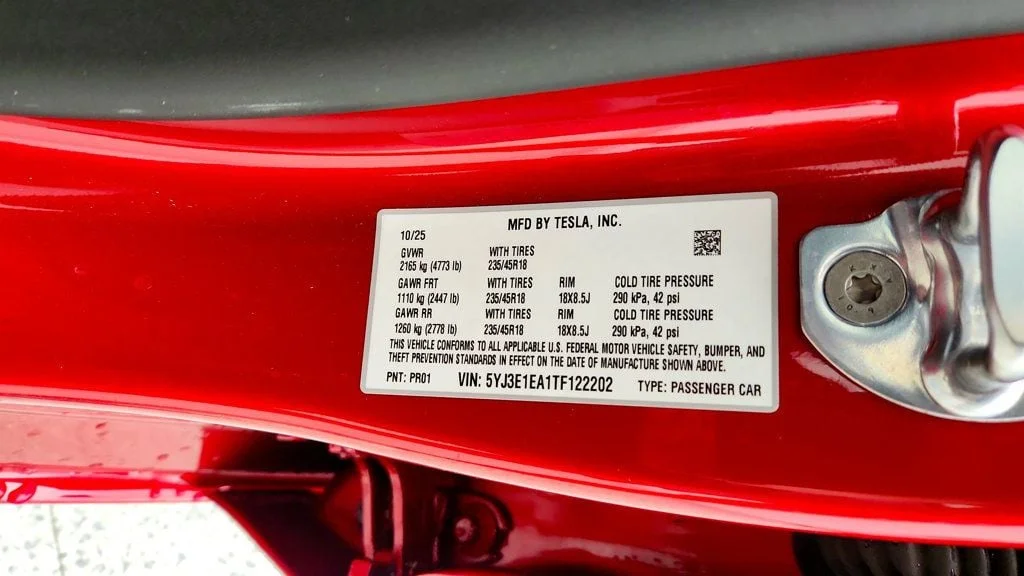 Used 2026 Ultra Red Tesla Long Range RWD w/ White & Black Premium Interior image 22