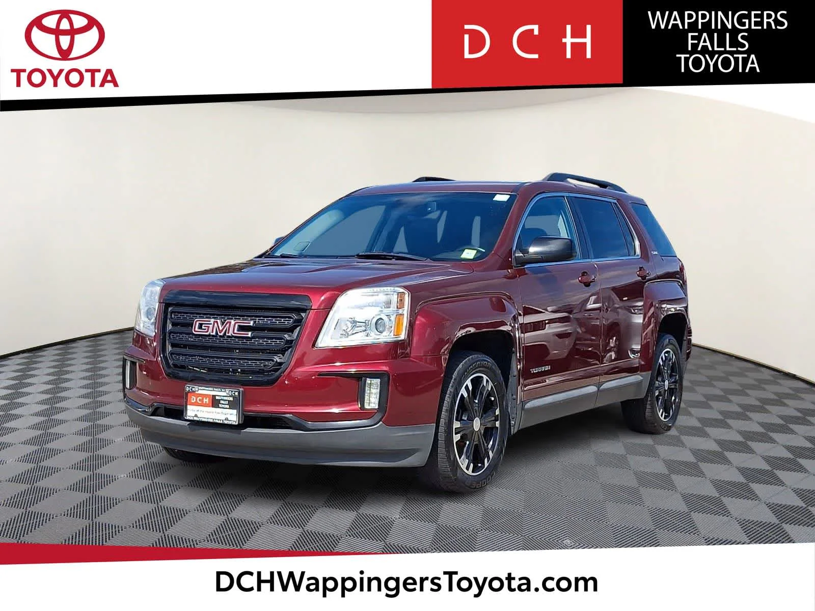 Used 2017 Crimson Red Tintcoat GMC SLE image 1