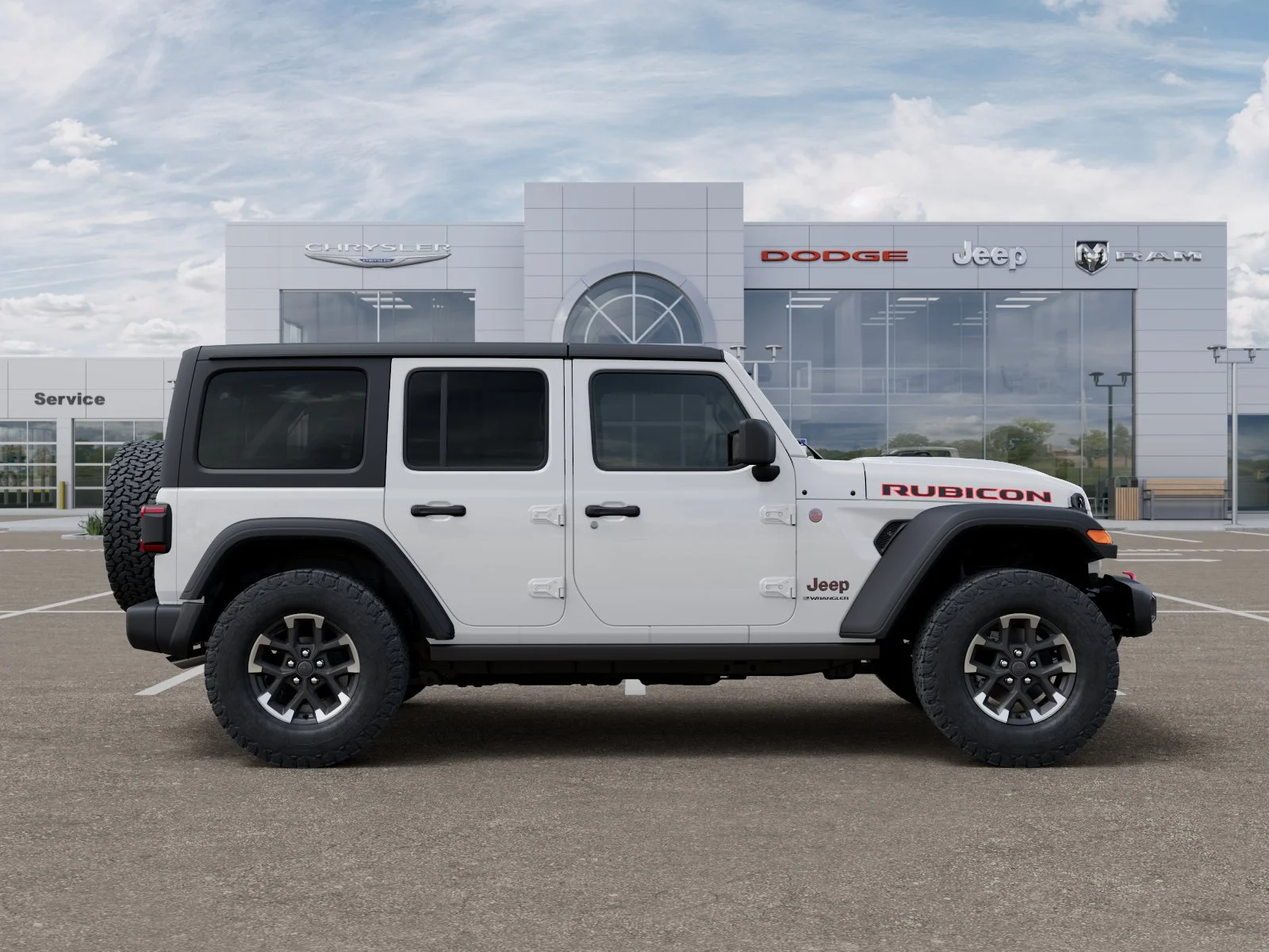 New 2026 Bright White Clear-Coat Exterior Paint Jeep Rubicon image 49