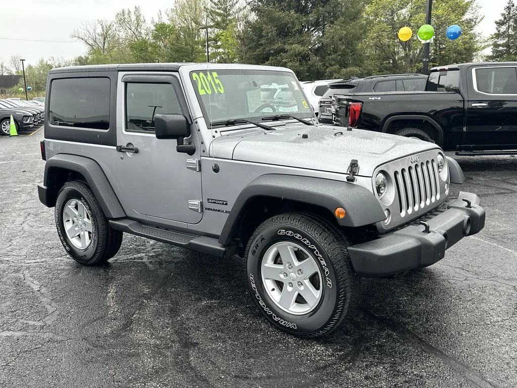 Used 2015 Jeep Wrangler Sport with VIN 1C4AJWAGXFL565024 for sale in Valparaiso, IN