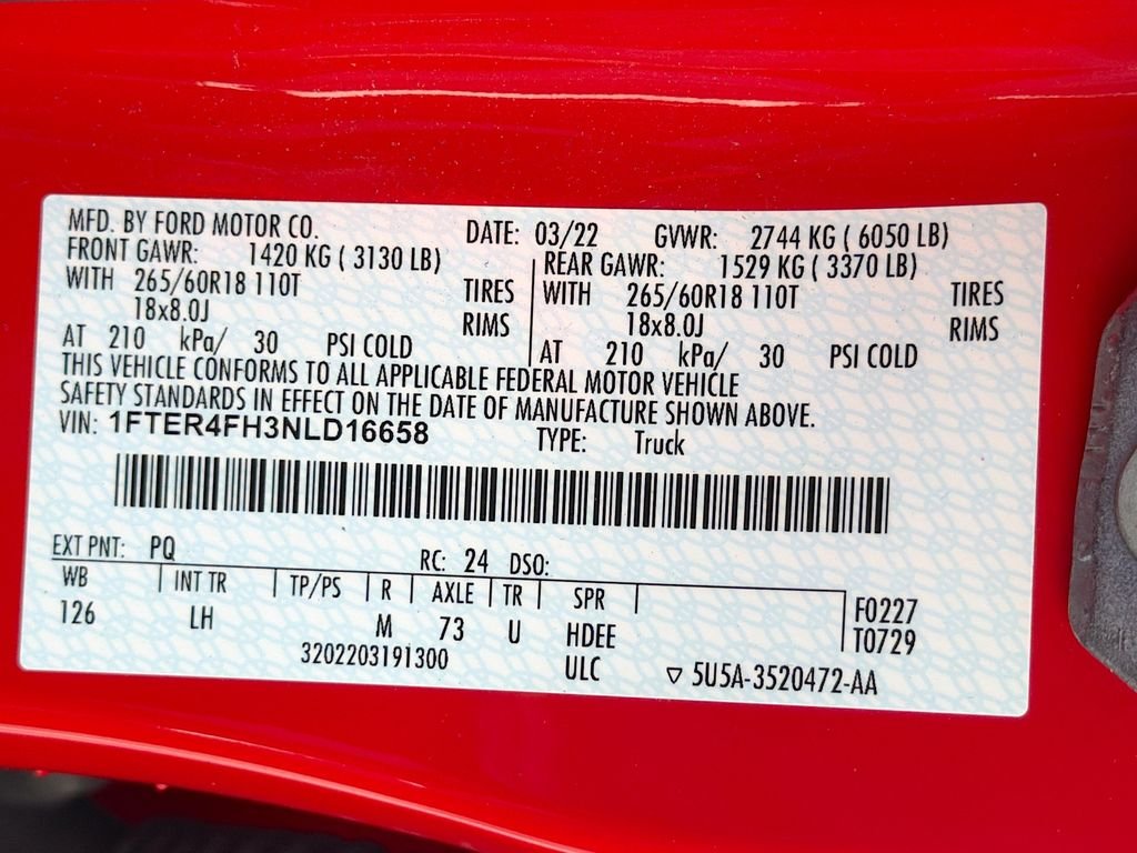 Used 2022 Race Red Ford XLT image 25