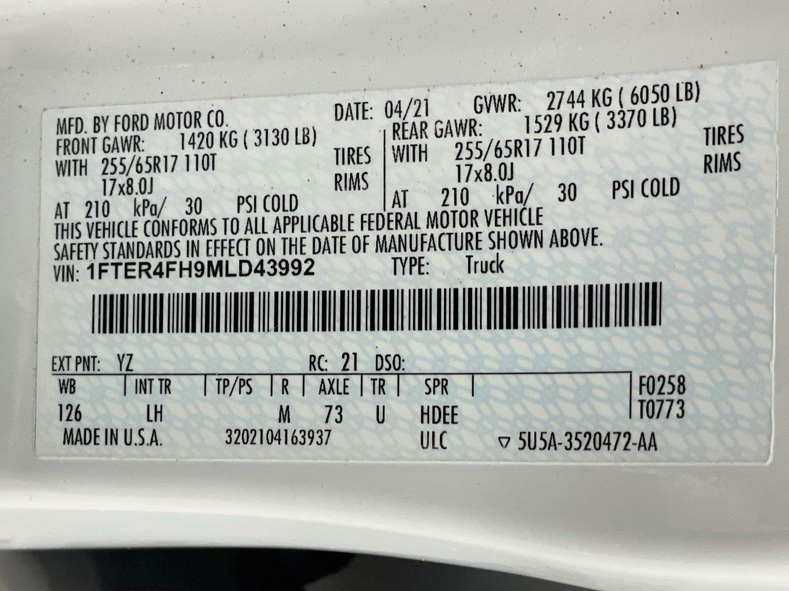 Used 2021 Oxford White Ford XLT image 32