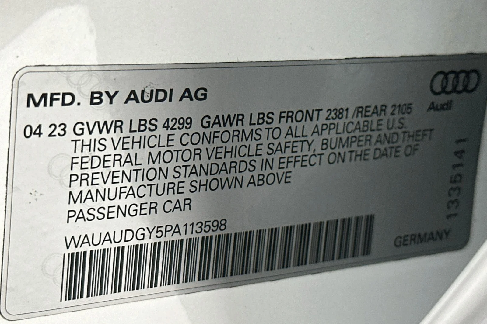 Used 2023 Glacier White Metallic Audi Premium image 23