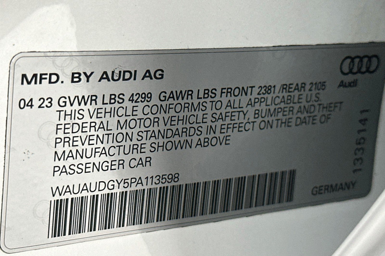 Used 2023 Glacier White Metallic Audi Premium image 23