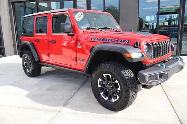 Used 2024 Red Clearcoat Jeep Rubicon 4xe image 1