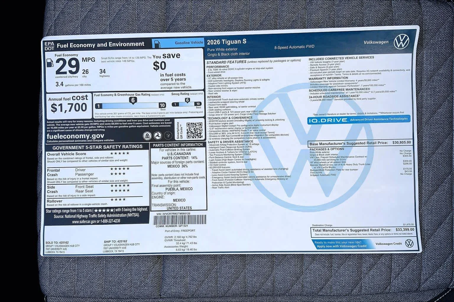 New 2026 Pure White Volkswagen S image 22