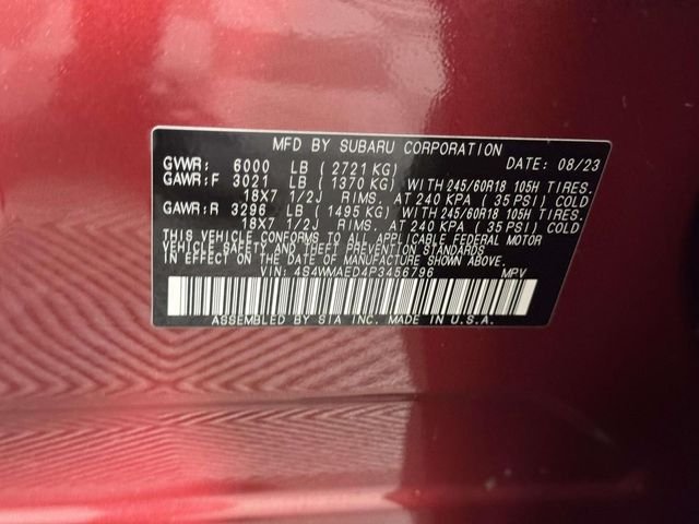 Certified Used 2023 Crimson Red Pearl Subaru Premium image 16