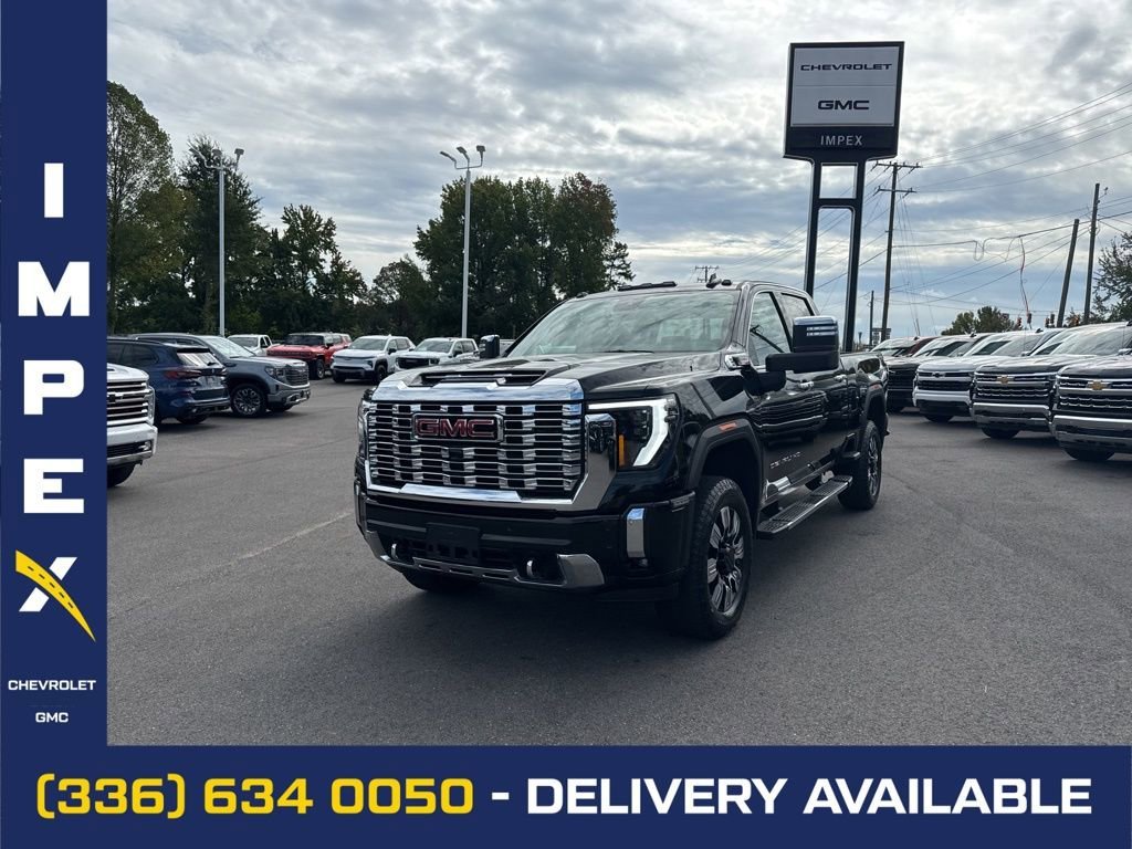 Onyx Black 2024 GMC Sierra 3500HD Denali Crew Cab 4WD Pickup Truck Four-Wheel Drive