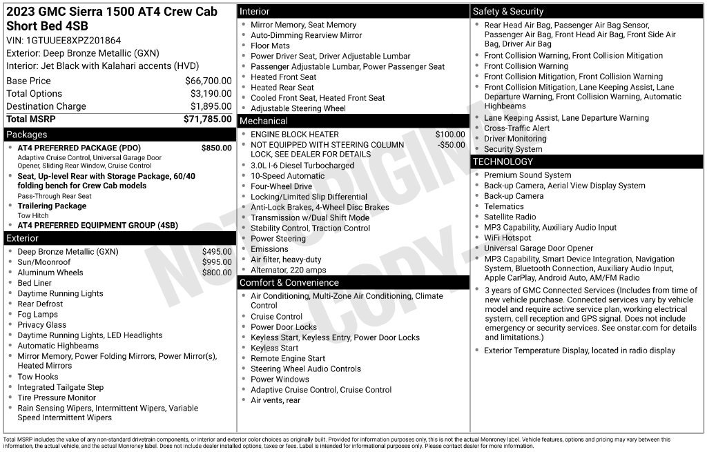 Used 2023 Brown GMC AT4 image 5