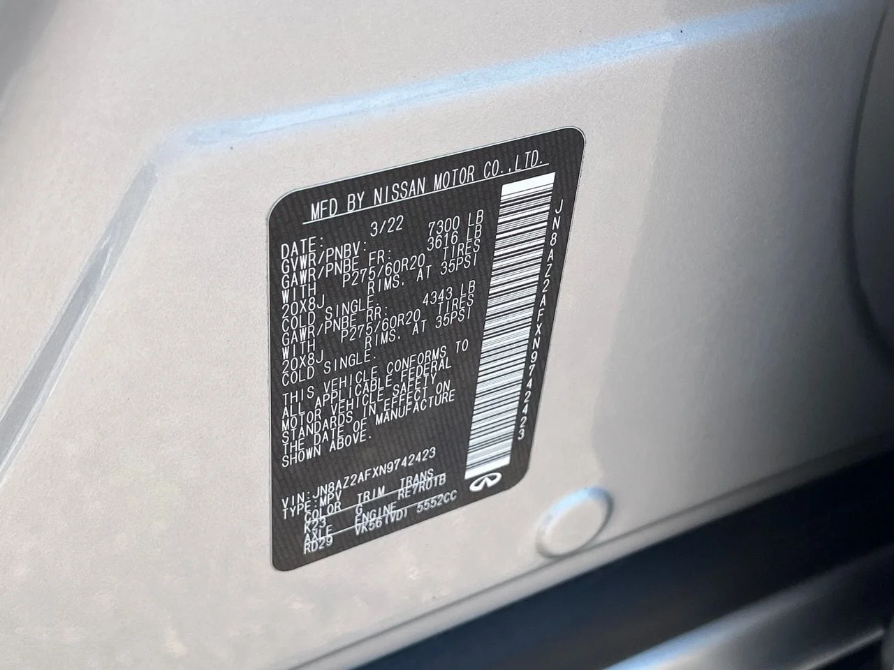 Used 2022 Liquid Platinum INFINITI Luxe image 30
