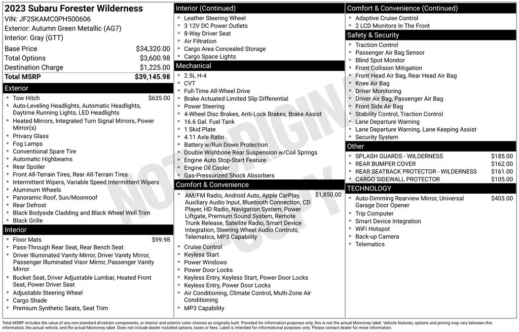 Used 2023 Brown Subaru Wilderness image 36