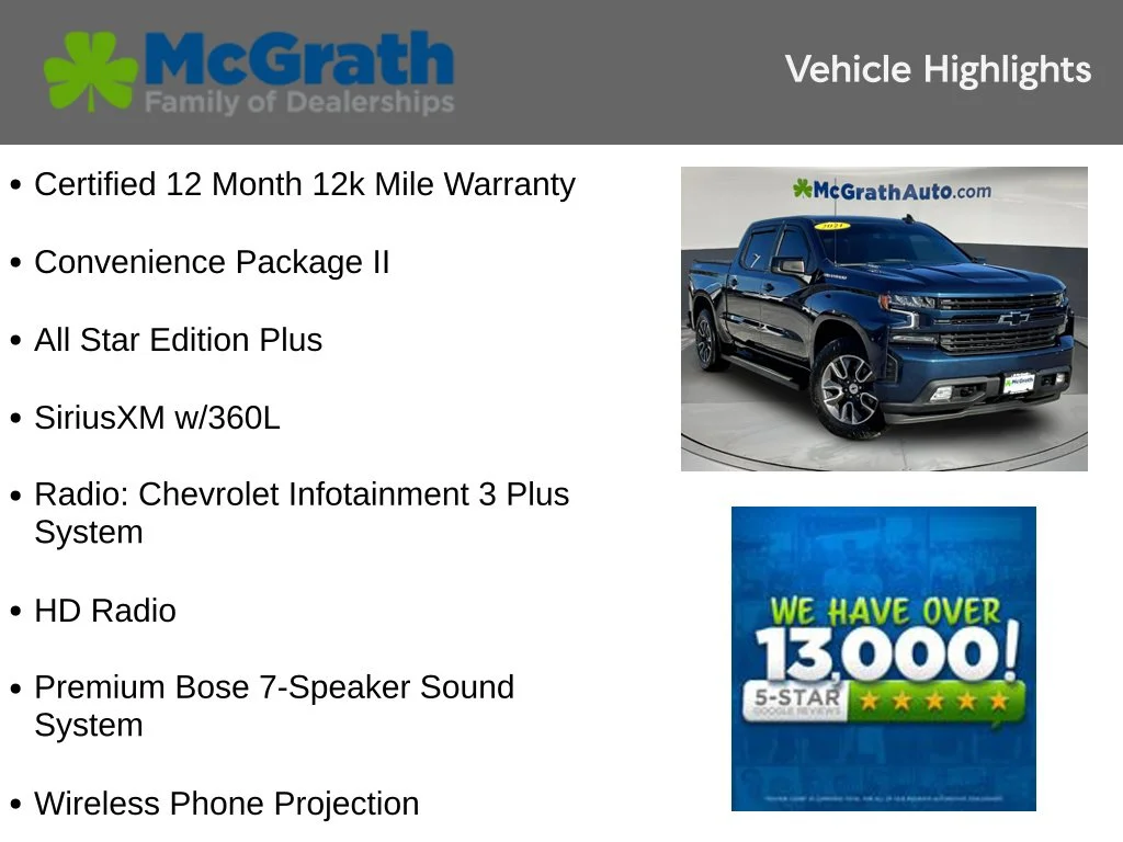 Certified Used 2021 Blue Chevrolet RST image 6