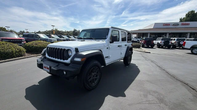 Used 2024 Bright White Clearcoat Jeep Sport S image 1