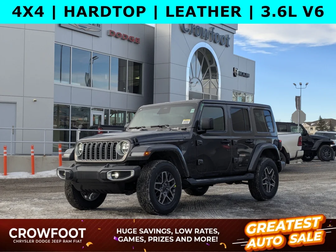 New 2026 Grey Jeep Sahara - - 4x4 - McKinley Leather - Body-Color Top - Alpine Audio - Remote Start & More! image 1