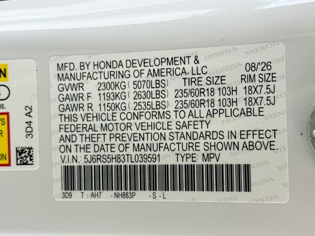 New 2026 Platinum White Pearl Honda Sport-L image 32