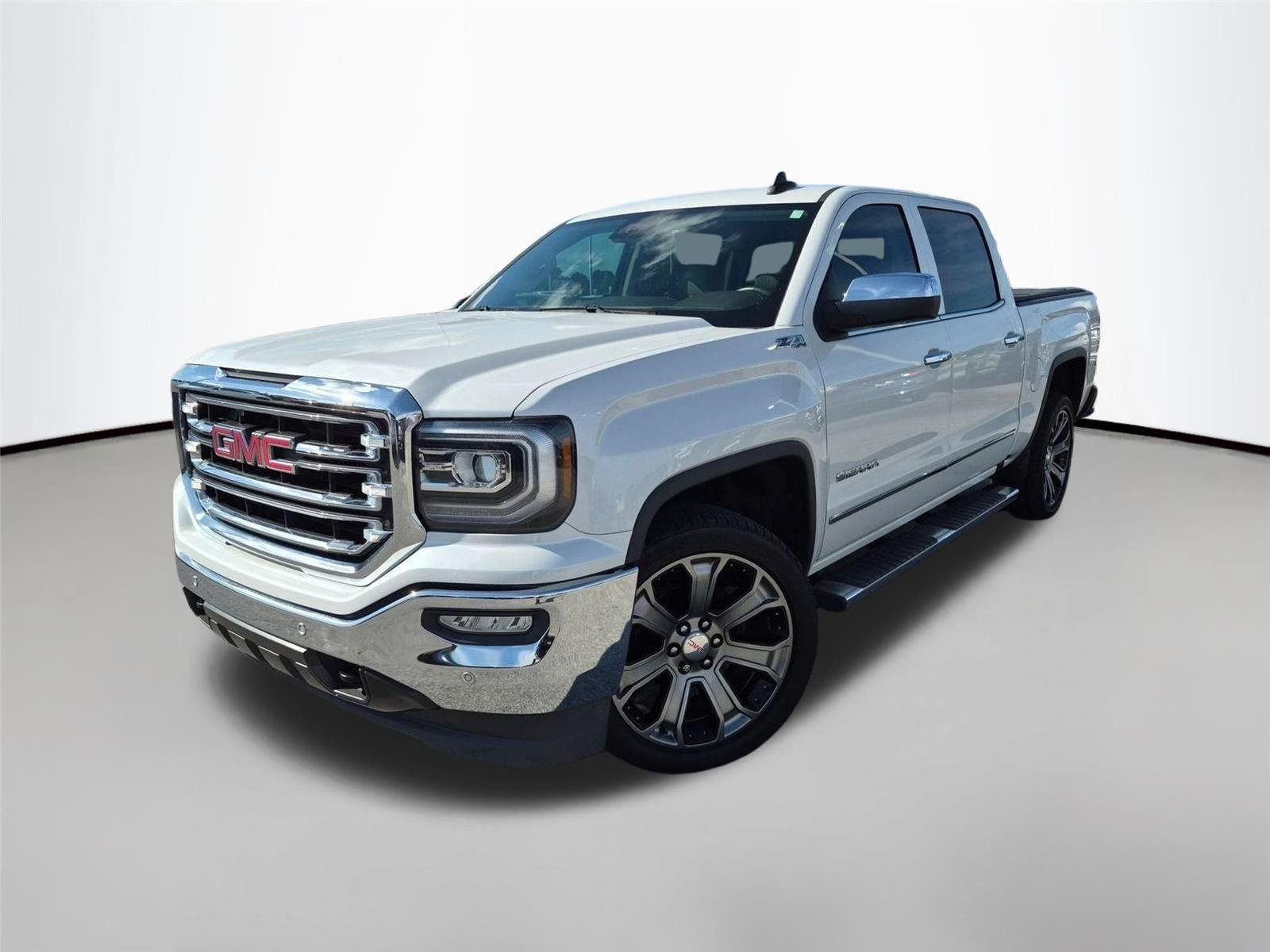 Used 2017 White Frost Tricoat GMC SLT image 1
