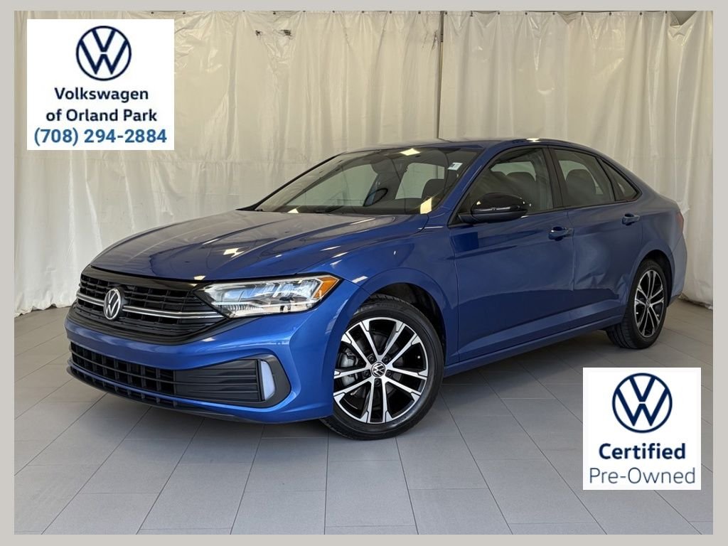 Certified Used 2022 Blue Metallic Volkswagen 1.5T Sport image 1