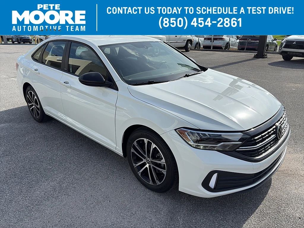 Certified Used 2023 Pure White Volkswagen Sport Auto image 1