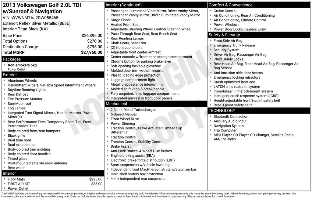 Used 2013 Silver Volkswagen TDI image 2