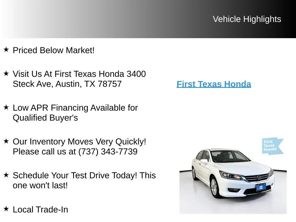 Used 2015 White Honda EX-L image 9
