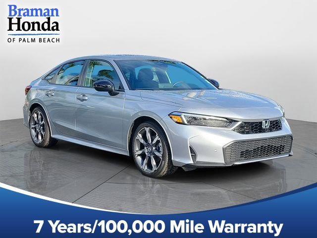 Certified Used 2025 Solar Silver Metallic Honda 4D HYBRID SPORT TOURING image 1