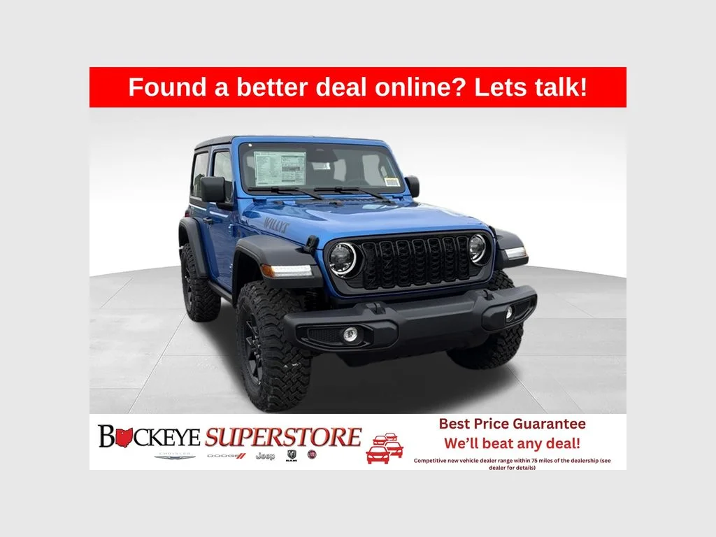 New 2026 Hydro Blue Pearl-Coat Exterior Paint Jeep Willys image 1