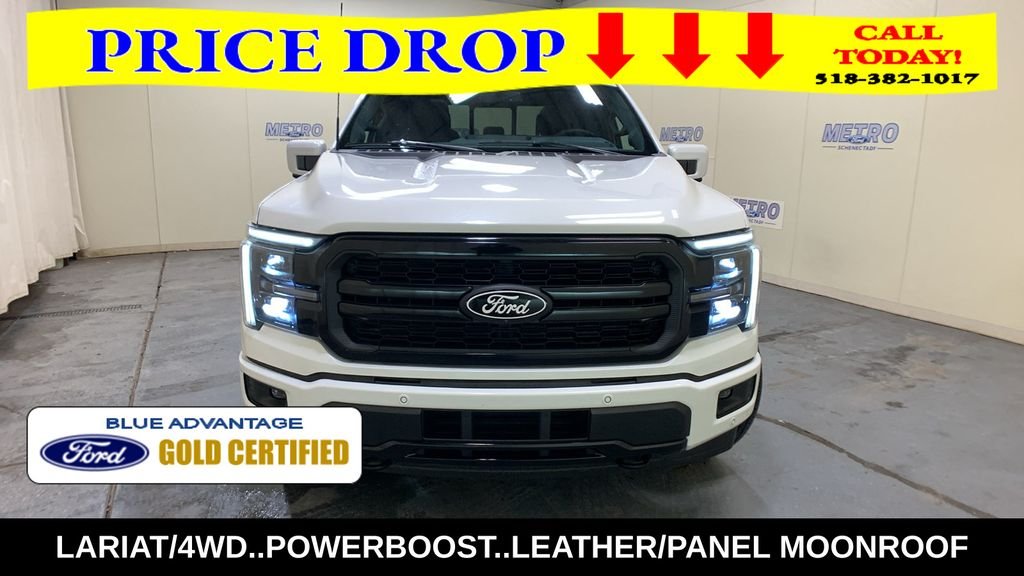 Certified Used 2025 White Metallic Ford Lariat image 8