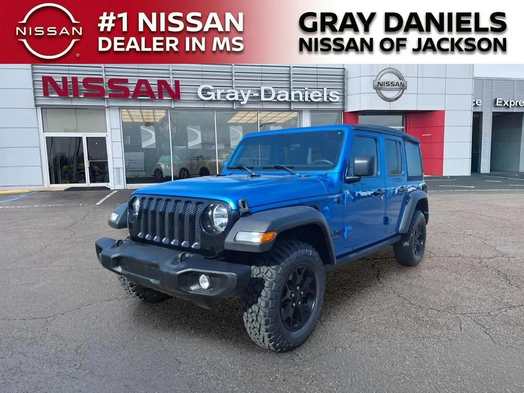 Used 2022 Blue Jeep Unlimited Willys image 3