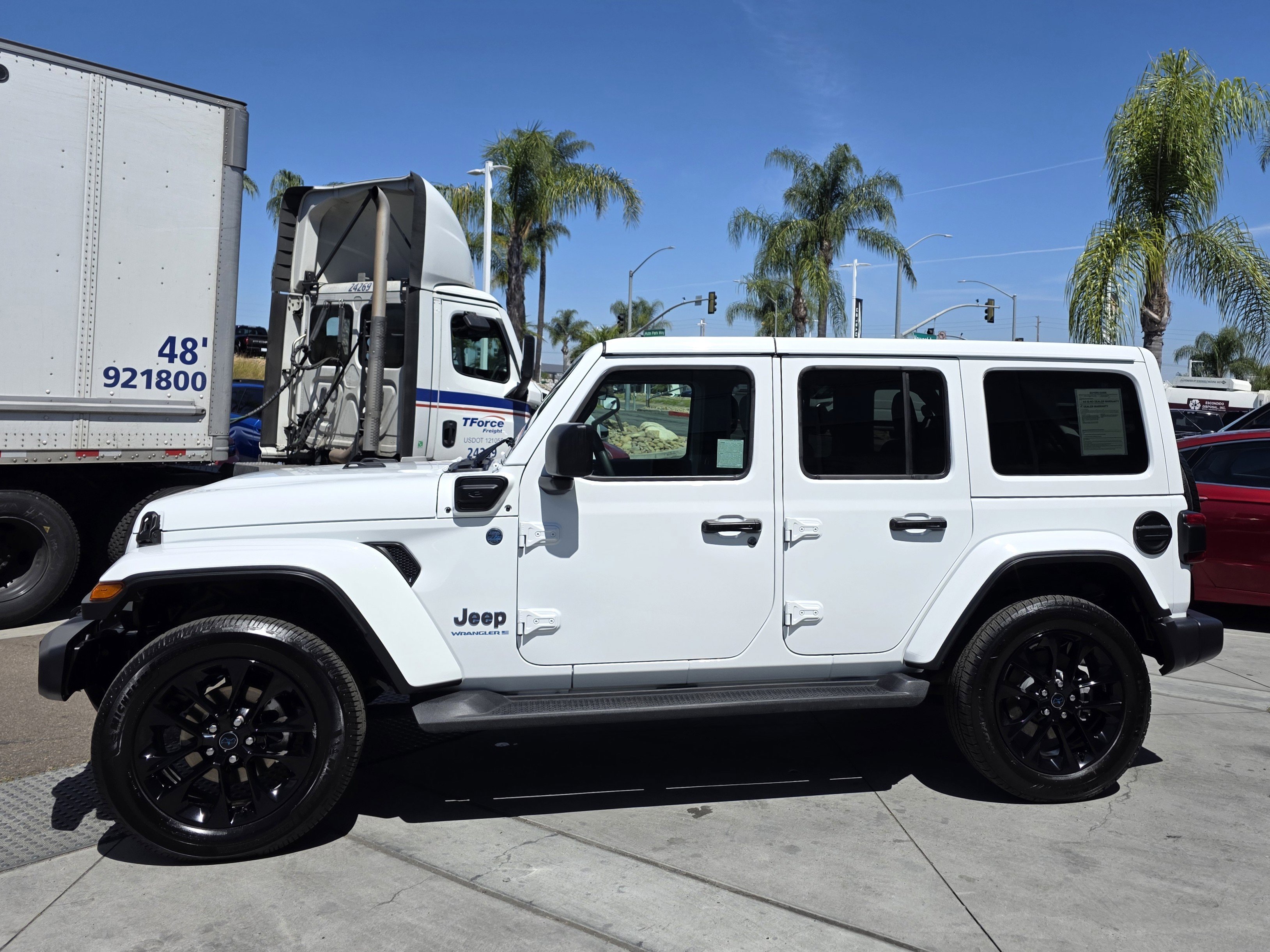 Certified 2025 Jeep Wrangler 4xe Sahara 4XE with VIN 1C4RJXP6XSW602329 for sale in Escondido, CA