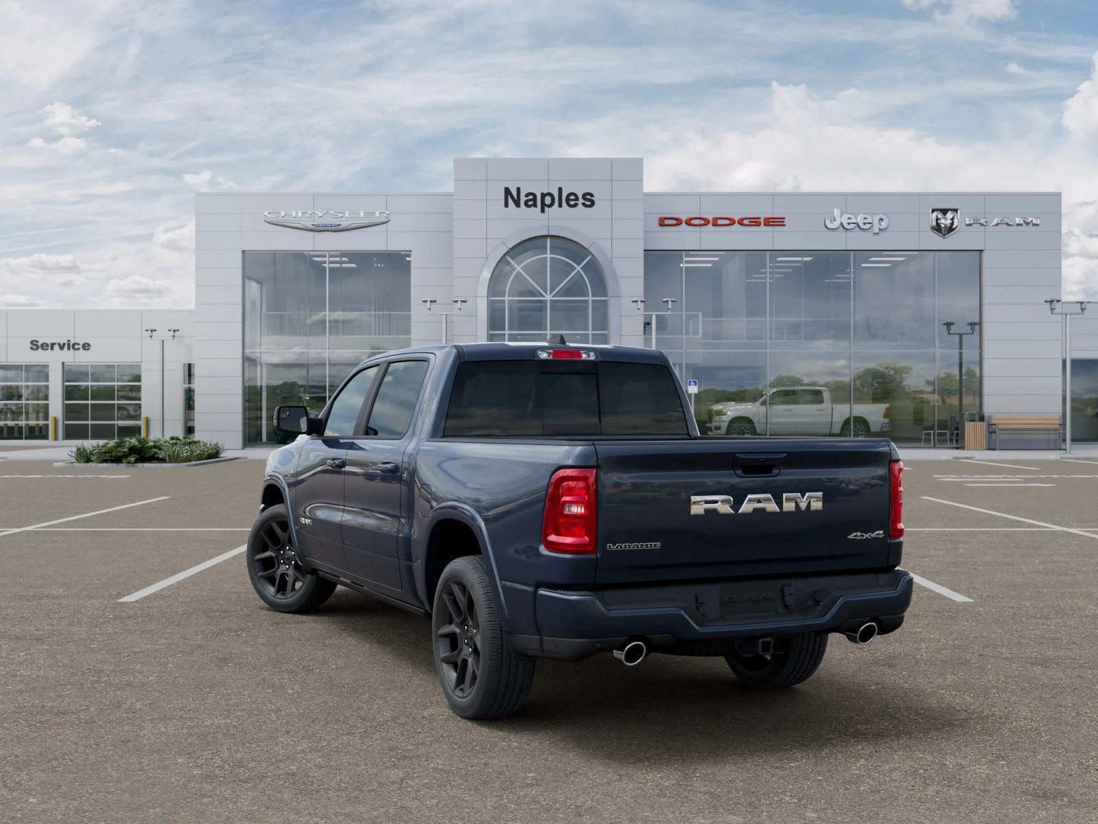 New 2026 Forged Blue Metallic Exterior Paint RAM Laramie image 3