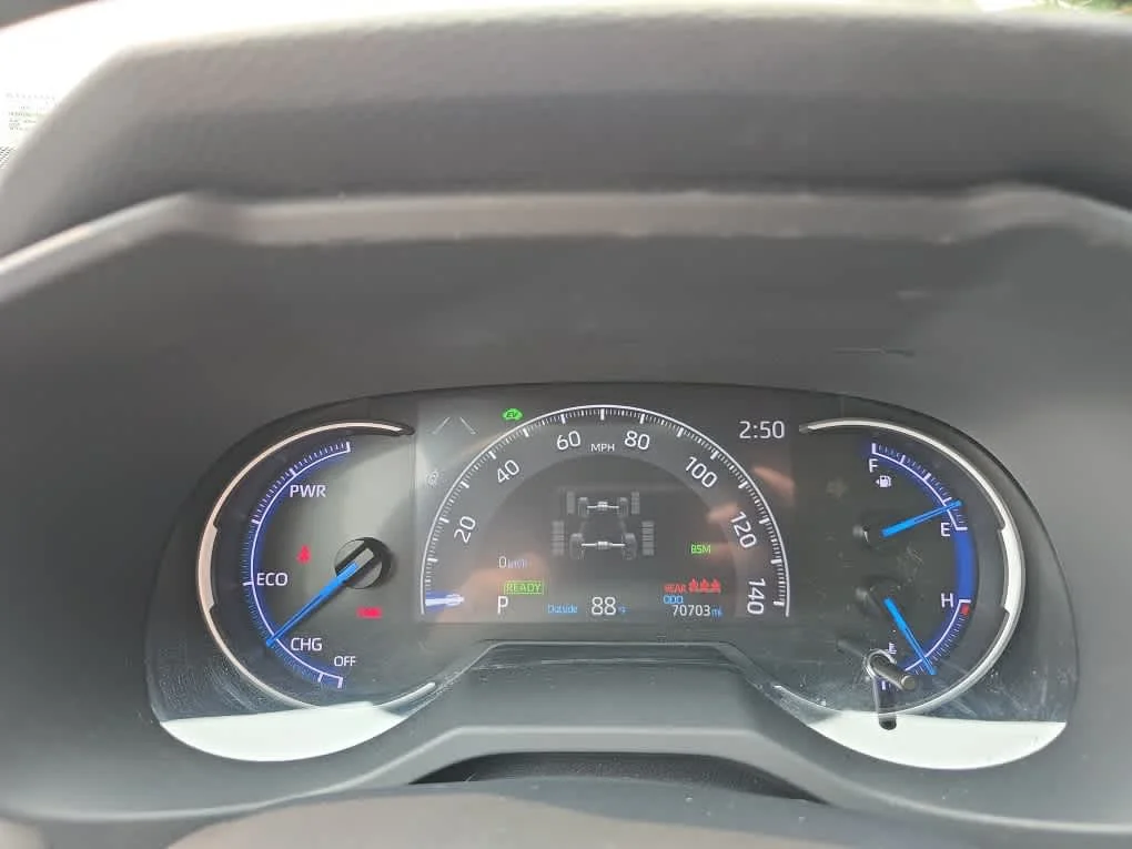 Used 2021 Blue Print/Midnight Black Metallic Toyota Hybrid XSE image 17
