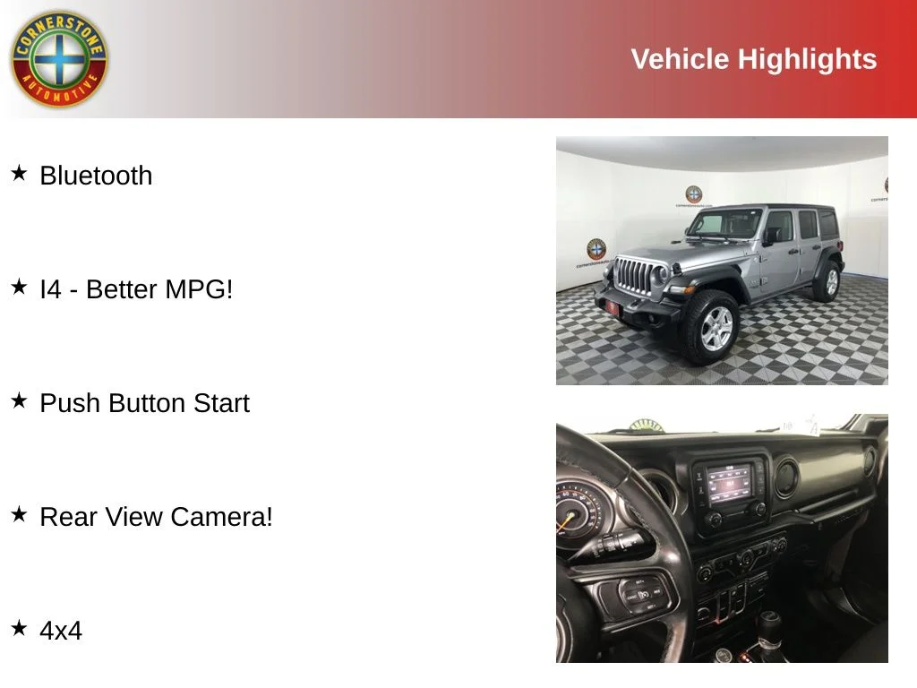 Used 2020 Silver Jeep Unlimited Sport S image 2