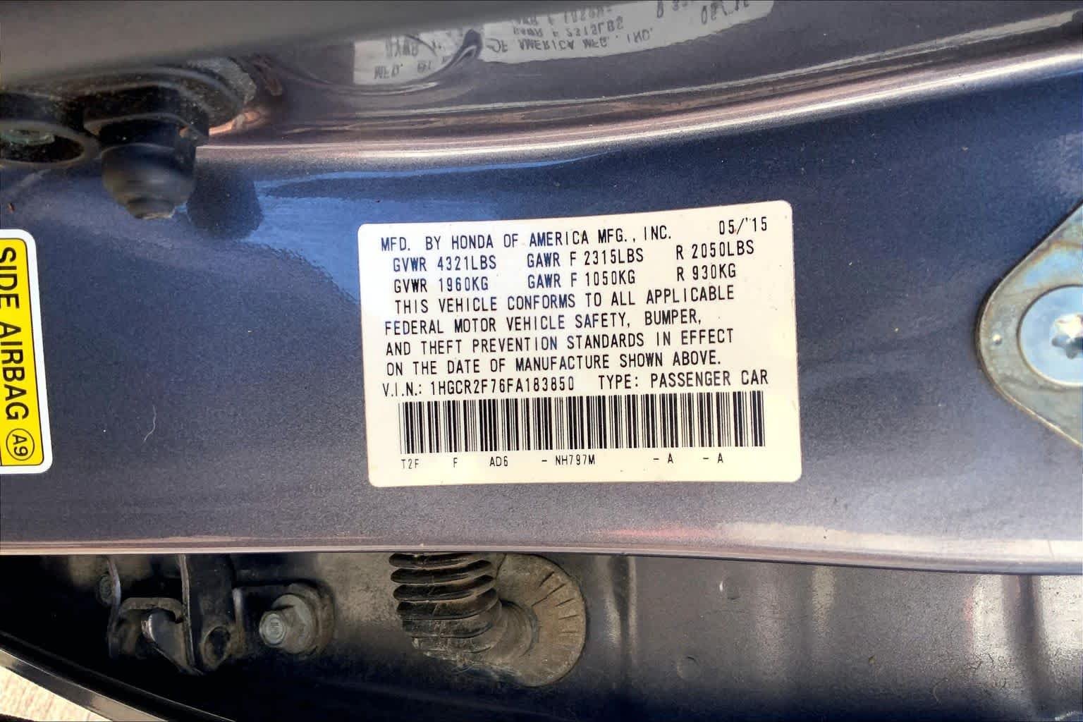 Used 2015 Modern Steel Metallic Honda EX image 29