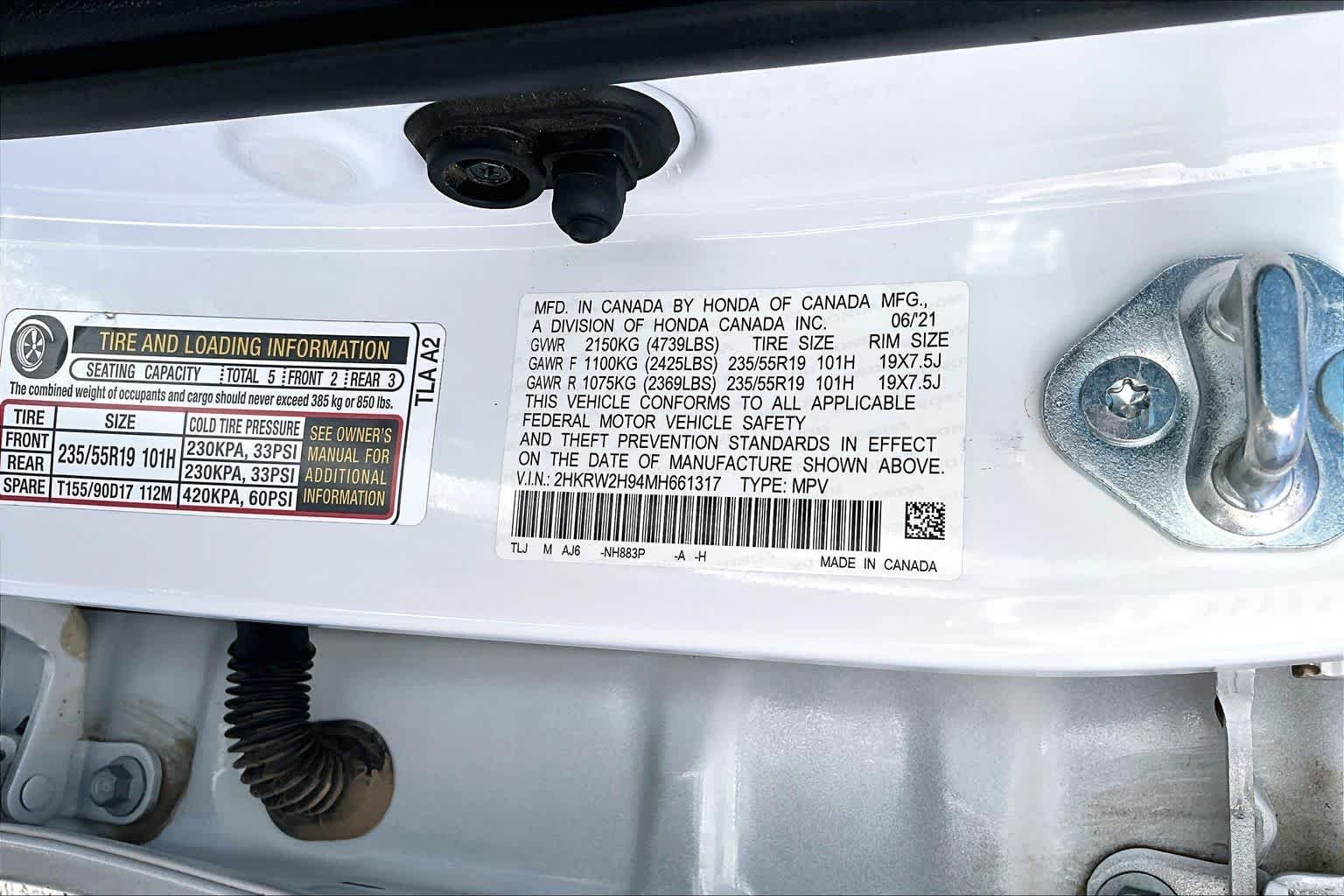Used 2021 Platinum White Pearl Honda Touring image 36