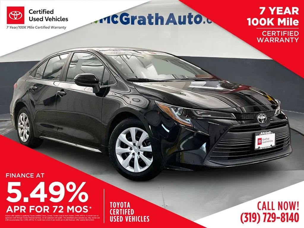Certified Used 2024 Black Toyota LE image 1