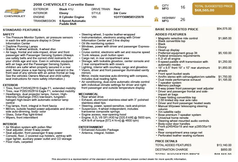 Used 2008 Black Chevrolet Base image 3